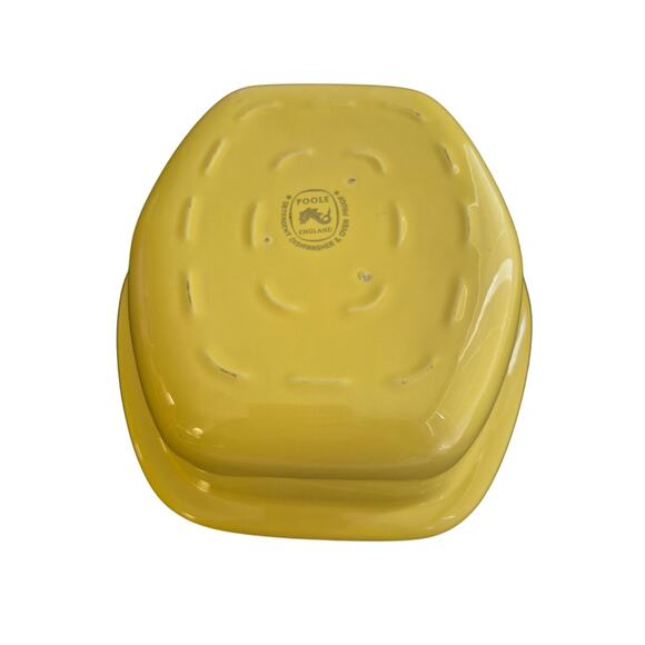 VTG MCM Poole Yellow Herb Garden Sage Casserole Dish 2.5 Quart Rectangular Lid - Picture 6 of 11